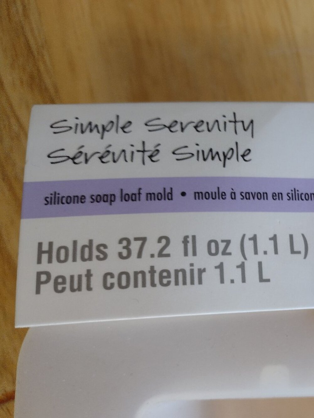 NEW! Simple Serenity Bar Soap Silicone Mold - 37.2fl.oz. (1.1L)